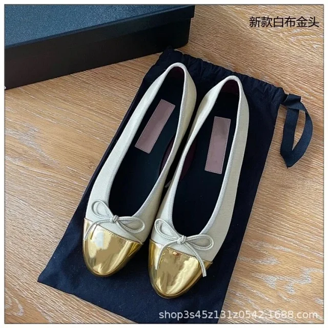 Unbranded Casual Shoes Two-tone cap-toe bow ballet flats product detail image 15