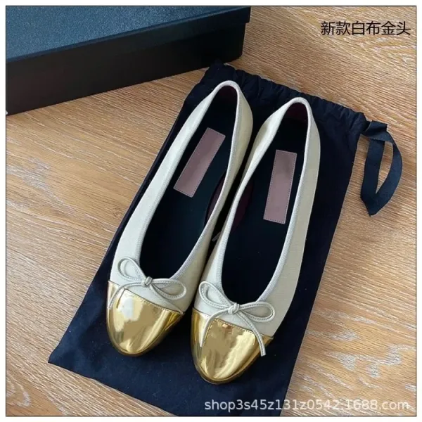 Chanel Tweed Bow Flat Black-Gold Loafers - 16