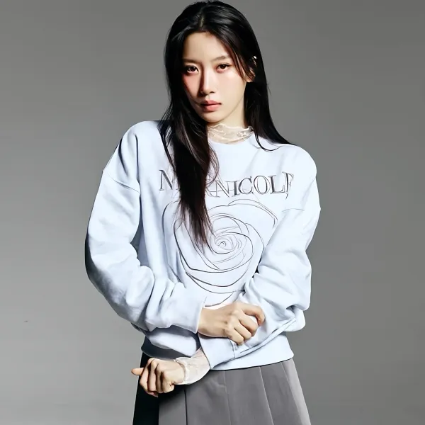 NickNicole Rose Graphic Hoodie White - 6