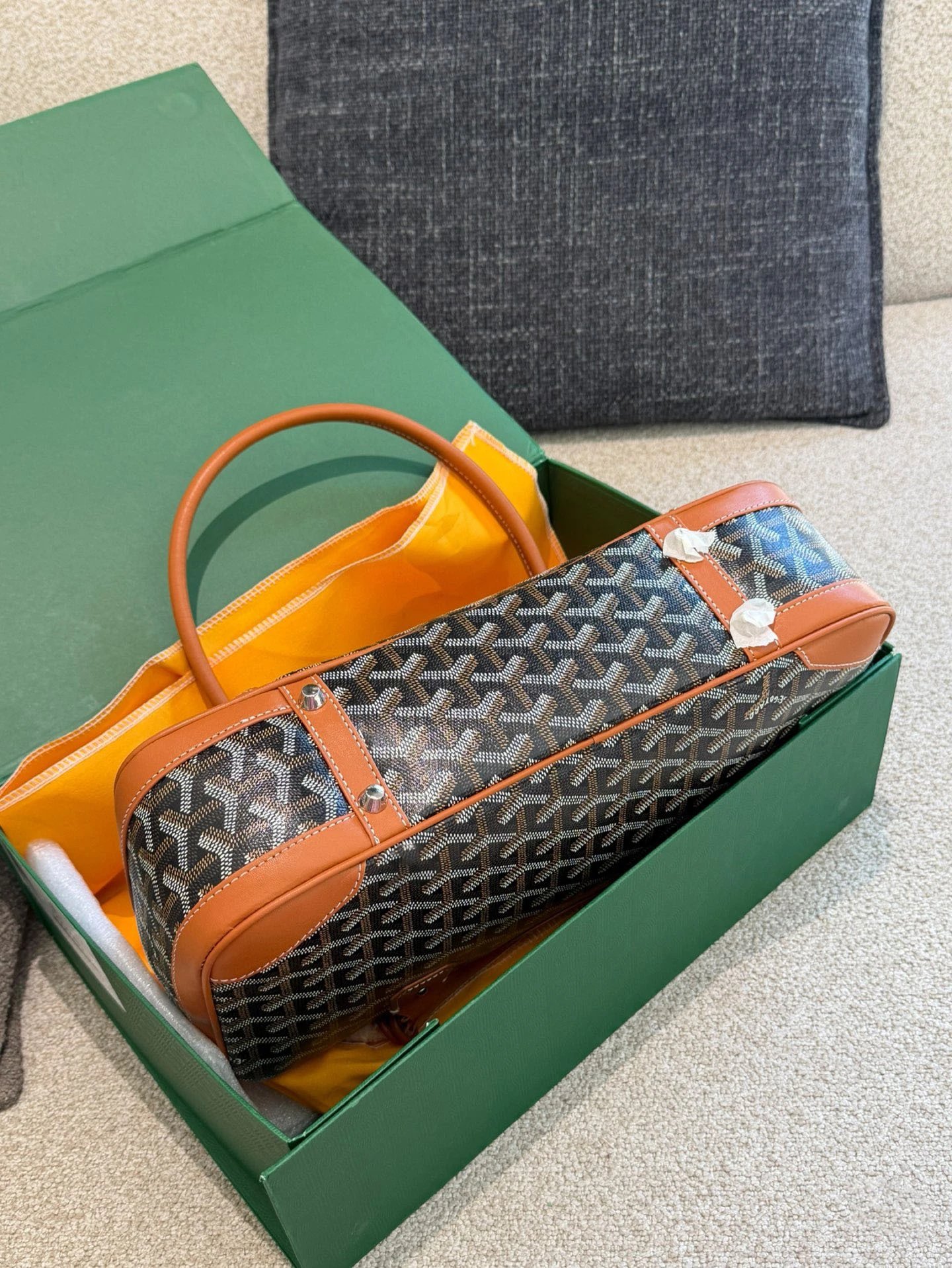 Goyard Saint Louis PM Orange Trim Handbag - 10