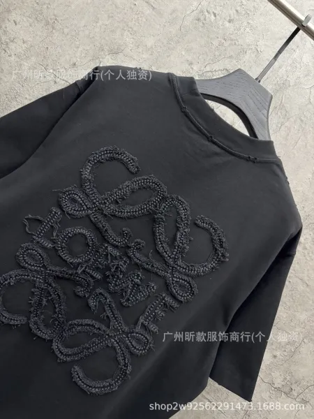 Loewe Anagram Embroidered Black T-Shirt - 9