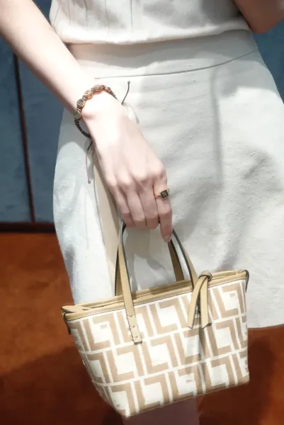 Fendi Zucca Pattern Mini Tote Bag Beige and Brown Handbag - 4