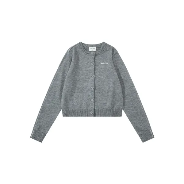 Mian Litt Olive Green Cropped Knit Cardigan - 6
