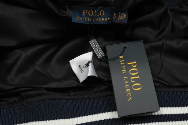 Polo Ralph Lauren Varsity Jacket Navy White Outerwear - 16