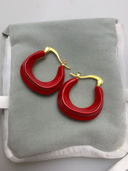 Bold Resin Hoop Earrings in Cobalt Blue and Deep Purple - 6