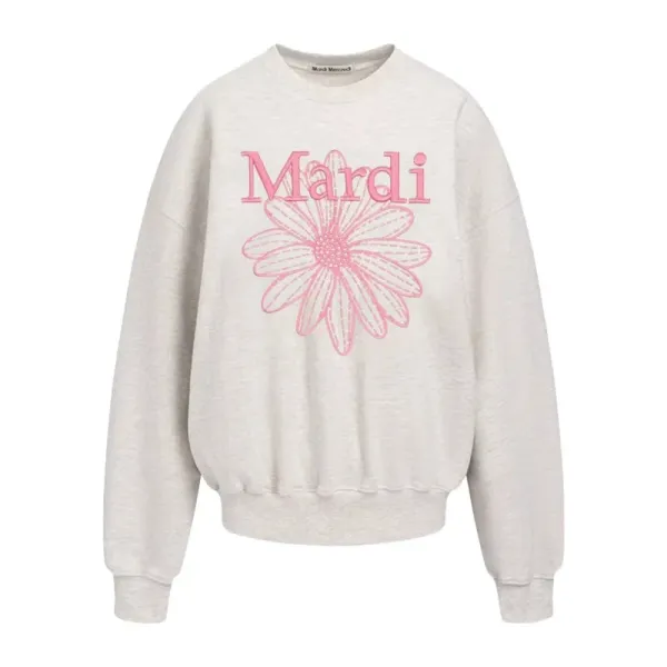 Mardi Daisy Pink Embroidered Graphic Hoodie - 20