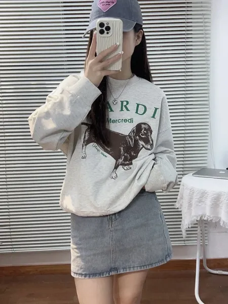 Mardi Flower Embroidered Oversized Sweatshirt in Beige with Pink Lace Skirt - 26