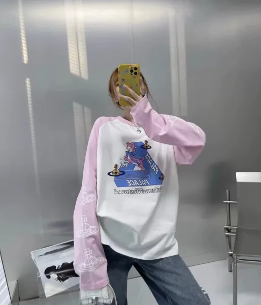Palace x Vivienne Westwood Raglan Long-Sleeve T-Shirt White/Pink - 17