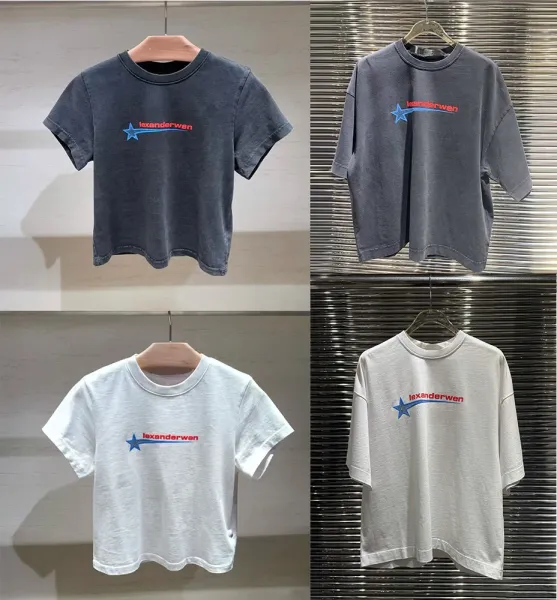 Alexander McQueen Star Logo Cropped White T-Shirt - 4