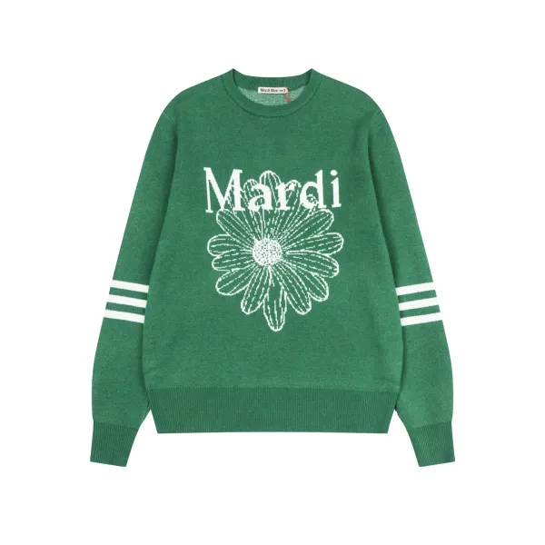 Maison Margiela Daisy Embroidered Sweater Black - 12