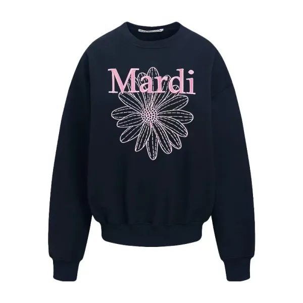 Mardi Daisy Pink Embroidered Graphic Hoodie - 8
