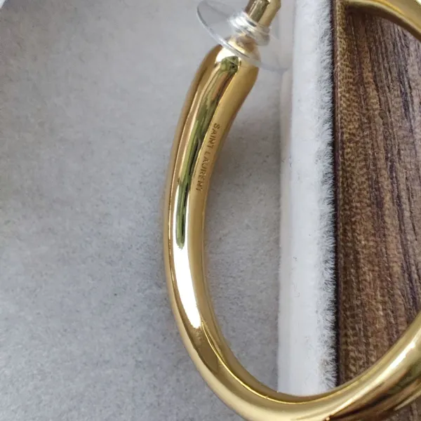 Gold Thick Hoop Earrings - 3