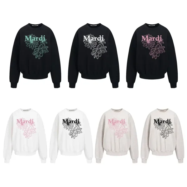 Mardi Floral Graphic Black Hoodie - 2