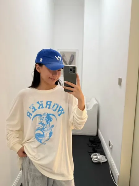 Open YY Worker Graphic Long-Sleeve T-Shirt White - 21