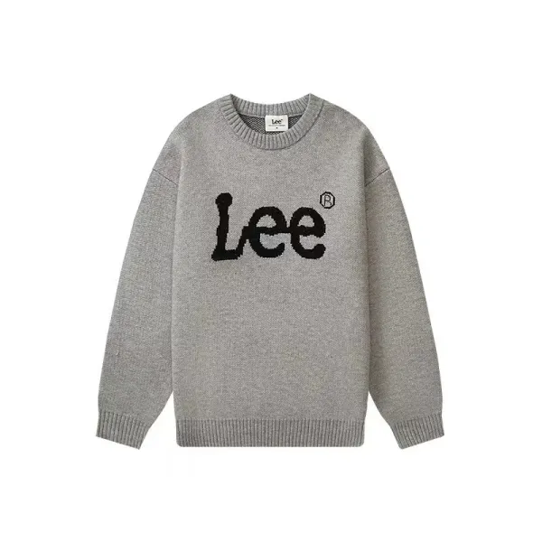Lee Logo Knit Sweater Gray - 9