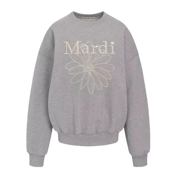 Mardi Daisy Pink Embroidered Graphic Hoodie - 6