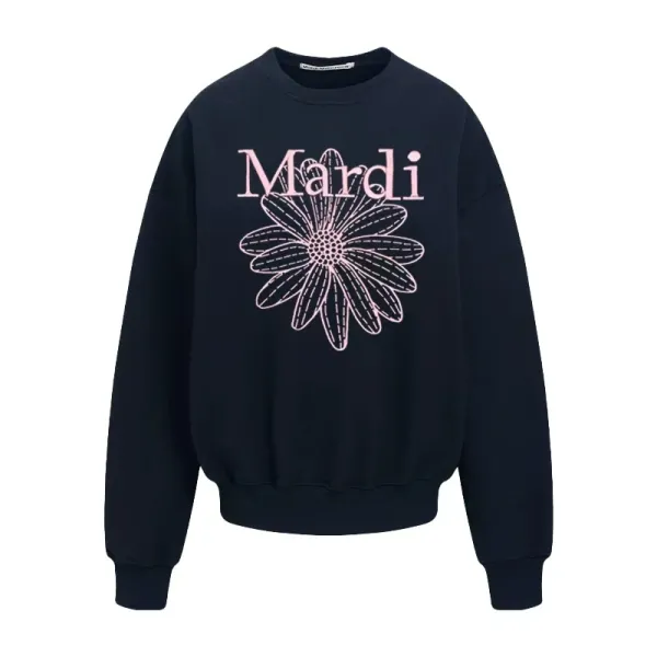 Mardi Daisy Pink Embroidered Graphic Hoodie - 17
