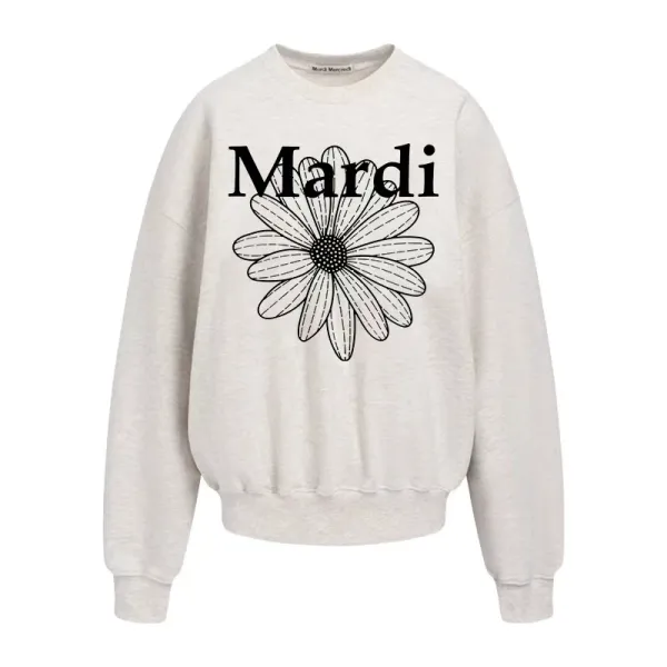 Maison Margiela Mardi Daisy Print White Hoodie - 17