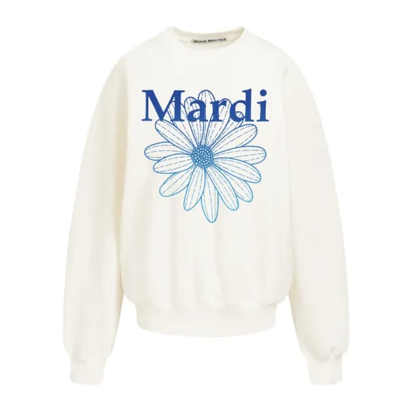 Maison Margiela Mardi Daisy Print Cream Hoodie - 3