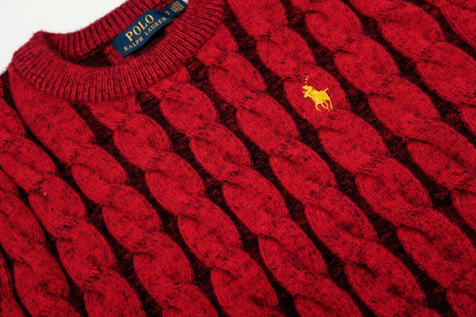 Polo Ralph Lauren Cable Knit Sweater Charcoal Gray Sweater - 6