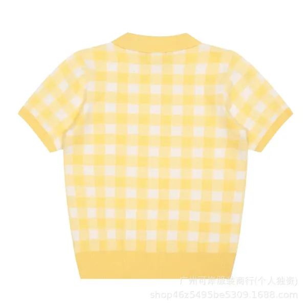 Polo Ralph Lauren Gingham Knit Polo Yellow - 20