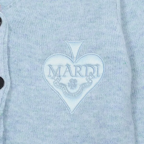 Mardi Mercredi Heart Embroidered Beige Cardigan - 13