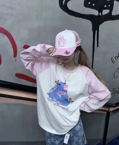 Palace x Vivienne Westwood Raglan Long-Sleeve T-Shirt White/Pink - 15