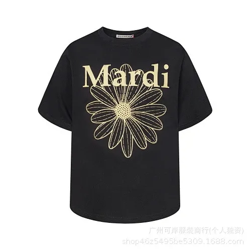 Mardi Daisy Graphic Print Black T-Shirt - 1
