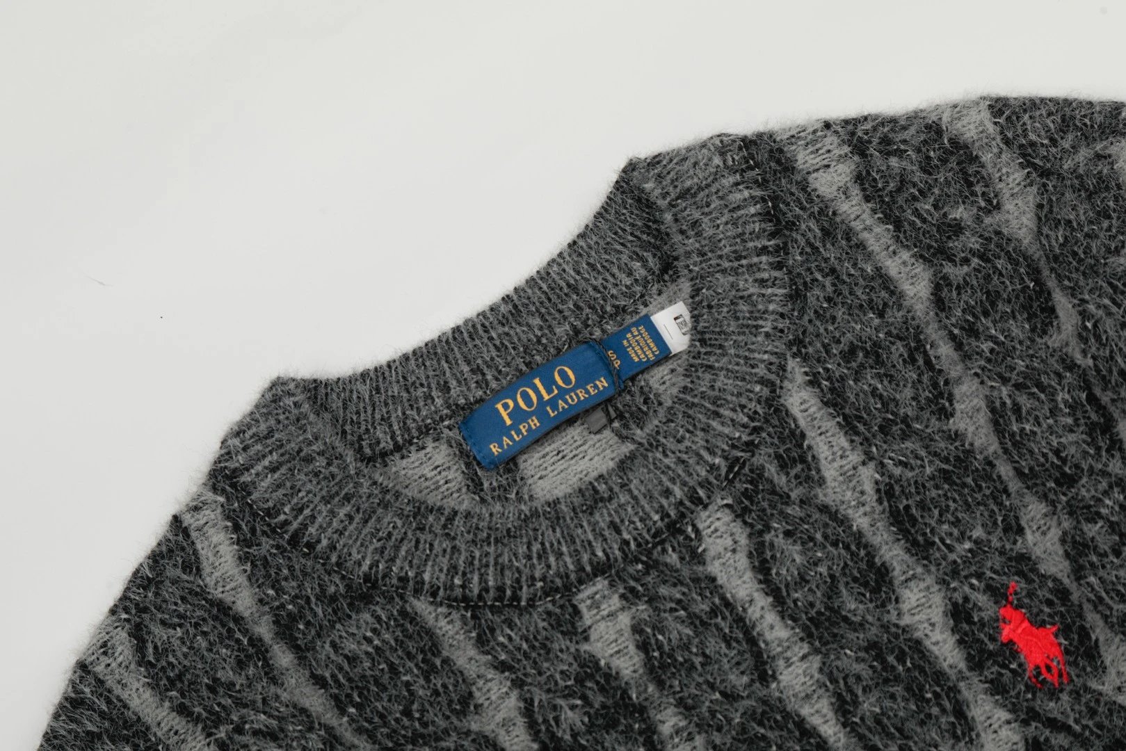 Polo Ralph Lauren Cable Knit Sweater Charcoal Gray Sweater - 20