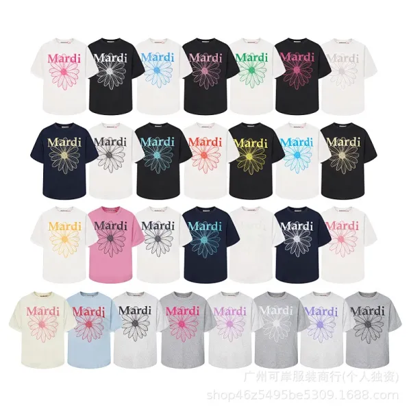Mardi Flower Print Graphic T-Shirt White - 2