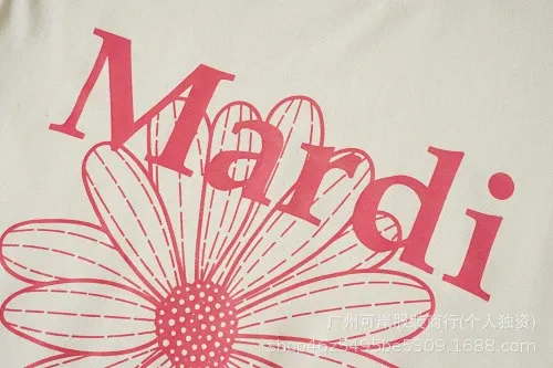 Mardi Flower Print Graphic T-Shirt White - 10