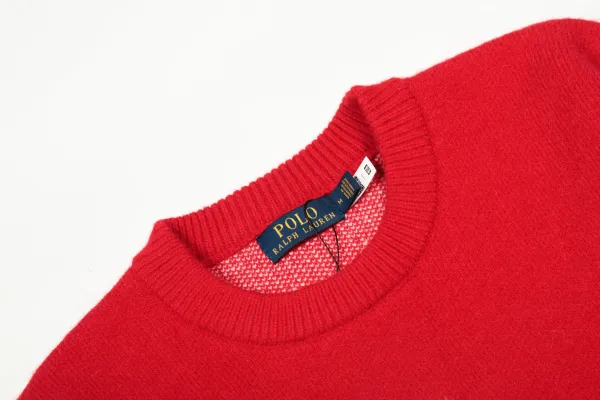 Polo Ralph Lauren Horse Motif Knit Sweater Red - 5