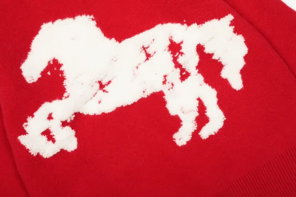 Polo Ralph Lauren Horse Motif Knit Sweater Red - 8