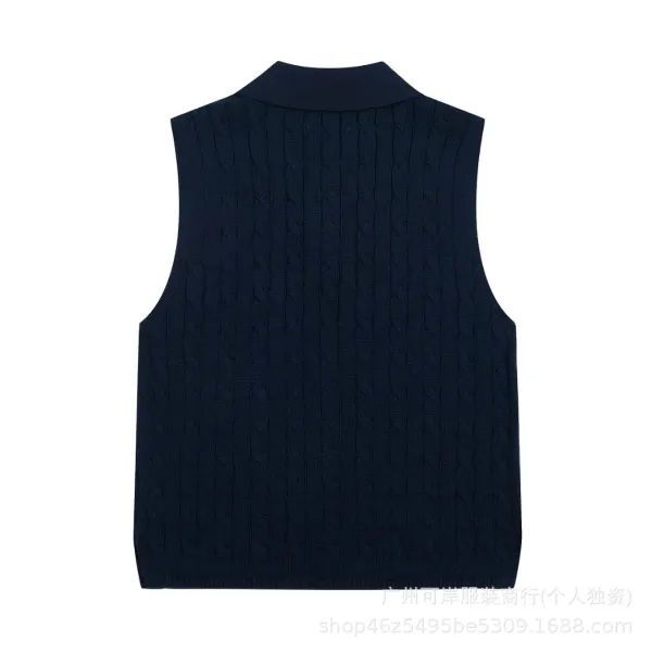 Polo Ralph Lauren Cable Knit Polo Vest Red - 6