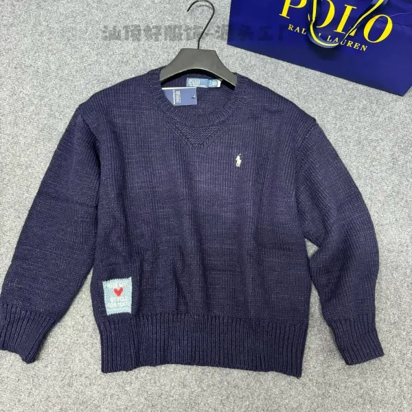 Polo Ralph Lauren x Tokyo Limited Edition V-Neck Knit Sweater Navy - 10