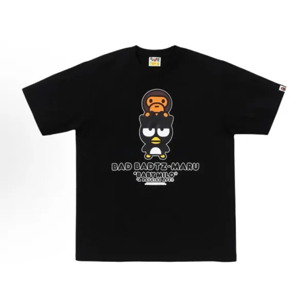 A Bathing Ape x Sanrio Badtz-Maru Baby Milo Black T-Shirt - 1