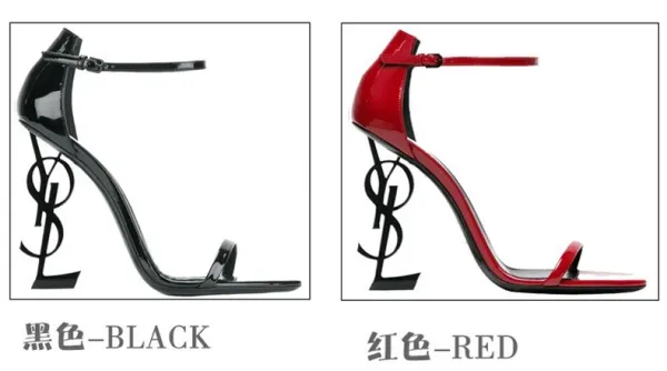 Saint Laurent Tribute Y-Heel Black Patent Leather Sandals - 8