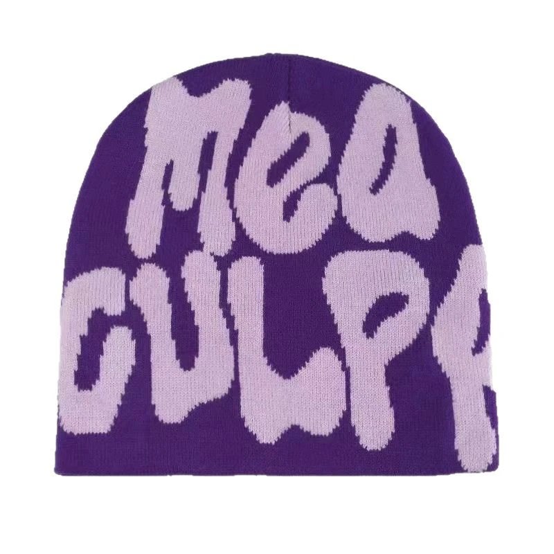 Unbranded Hats Knitted Beanie with Oversized Lettering image 5