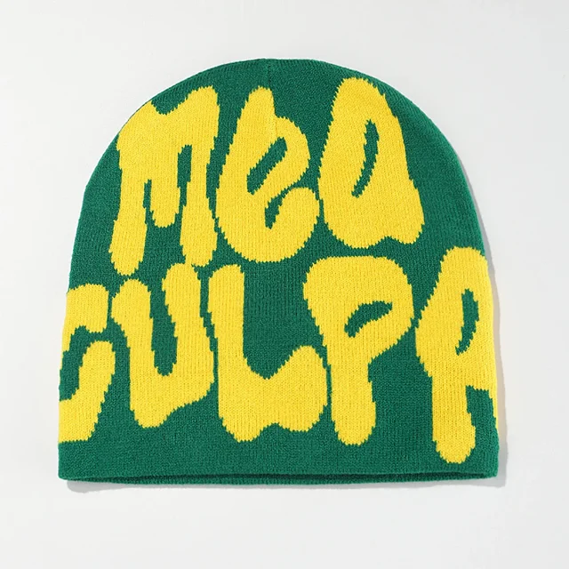 Unbranded Hats Knitted Beanie with Oversized Lettering product detail image 16