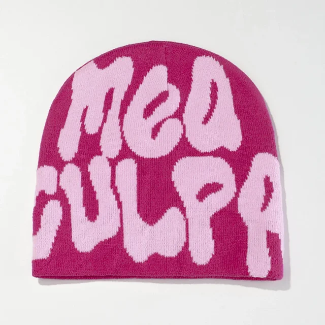 Unbranded Hats Knitted Beanie with Oversized Lettering product detail image 18