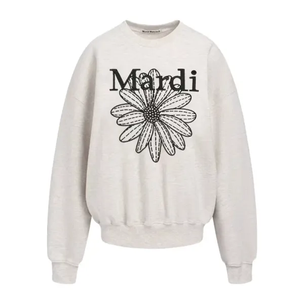 Mardi Daisy Pink Embroidered Graphic Hoodie - 13