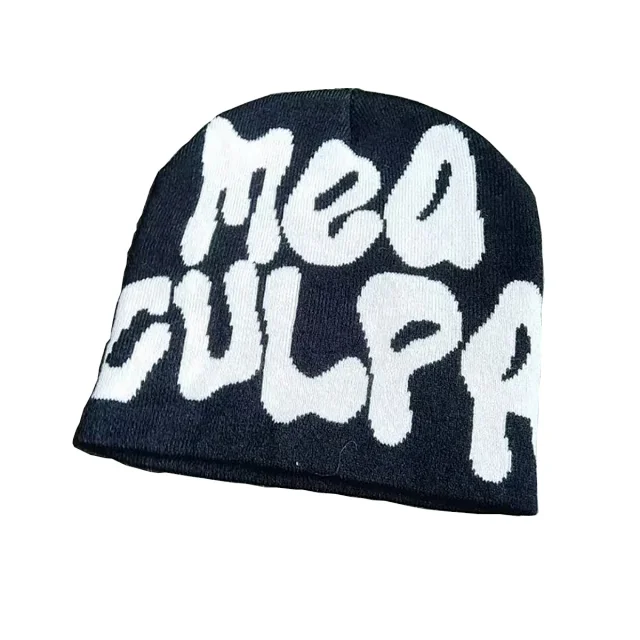 Unbranded Hats Knitted Beanie with Oversized Lettering product detail image 19