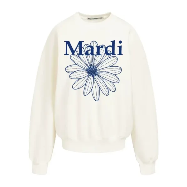 Maison Margiela Mardi Daisy Print White Hoodie - 3