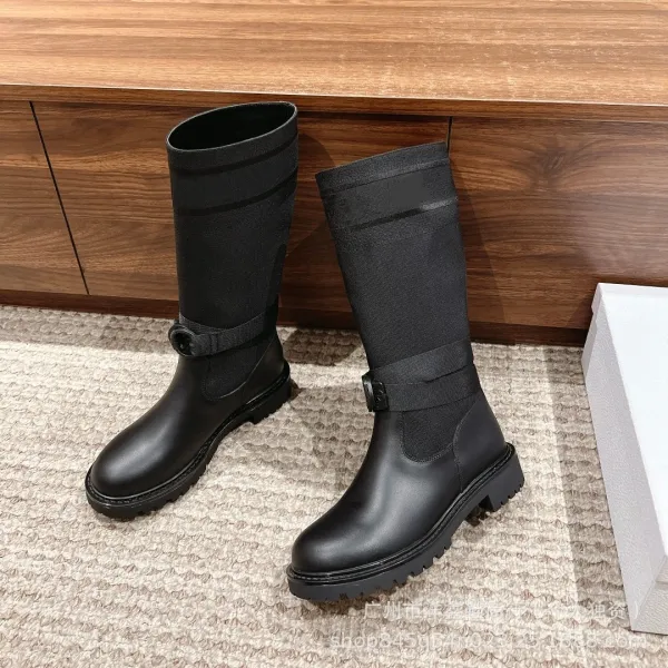 Off-White x Moncler Genius Logo-Print Combat Boots - 30