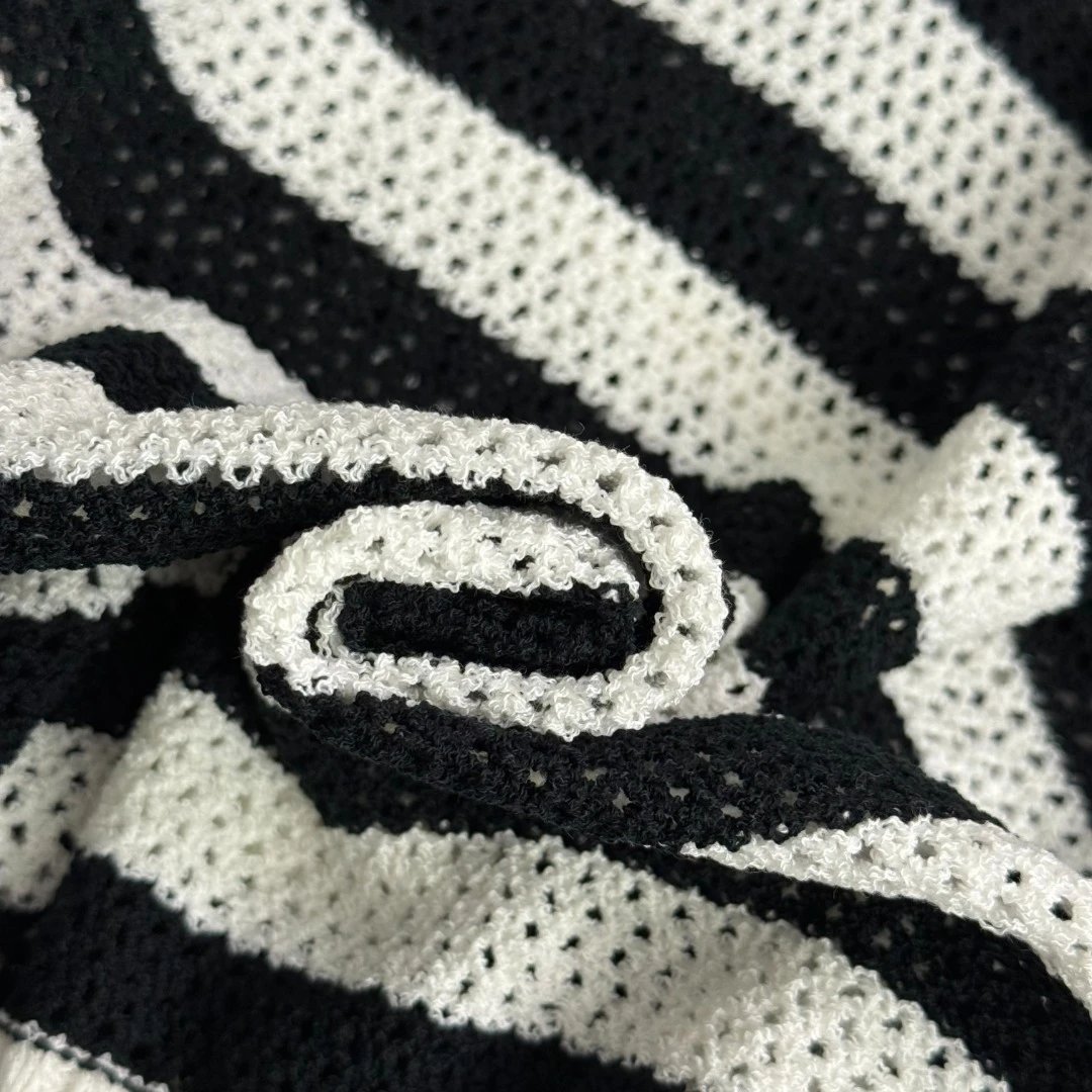 Dior Oblique Striped Knit Sweater Black White - 9
