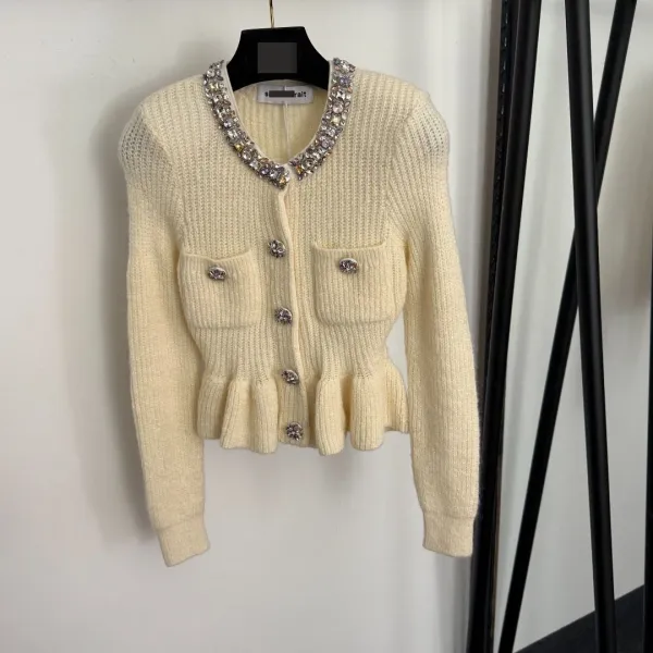 Saint Tears Embellished Knit Set Light Blue Cardigan and Skirt - 6