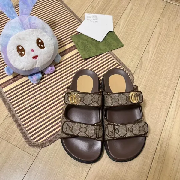 Celine Triomphe Logo Print Denim Blue Sport Sandals - 7
