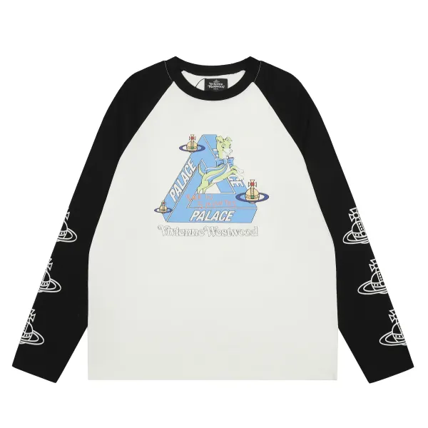 Palace x Vivienne Westwood Raglan Long-Sleeve T-Shirt White/Black - 1