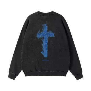 Gallery Dept. Cross Print Washed Black Hoodie - 9