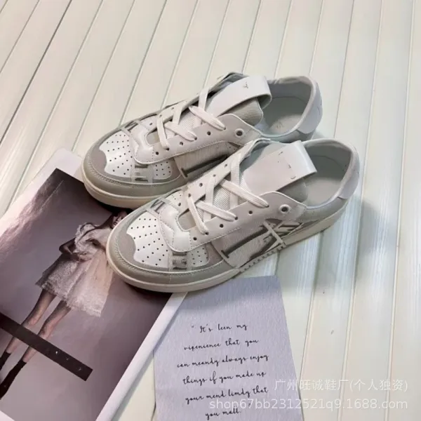 Dior B23 Low-Top Perforated White Gray Sneakers - 11